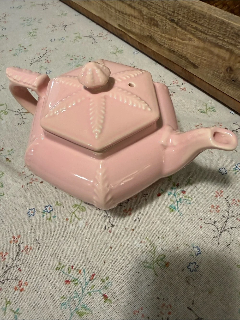 Vintage Hall China Victorian Rose Plume Teapot